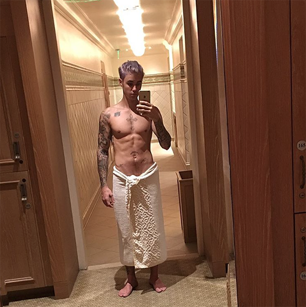 Justin Bieber cada vez más desnudo en Instagram