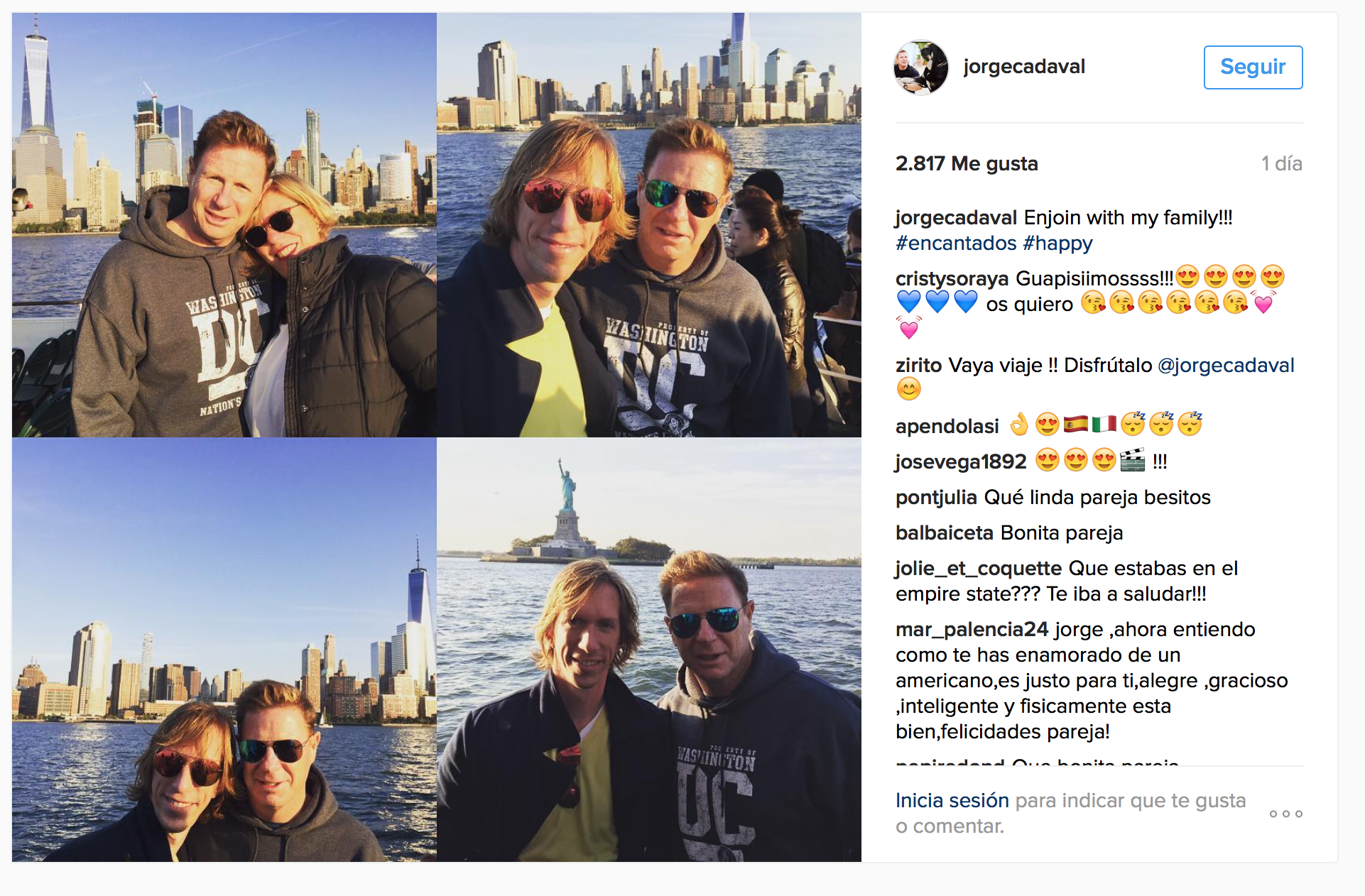 Jorge Cadaval, de Los Morancos, ‘vuelve a casarse’ en Nueva York