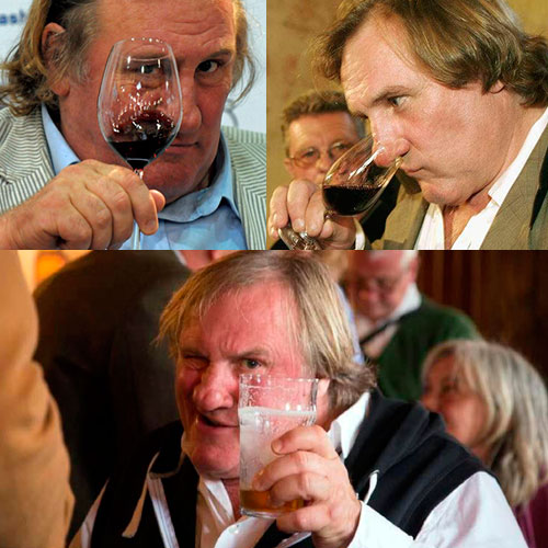 Gérard Depardieu fue chapero